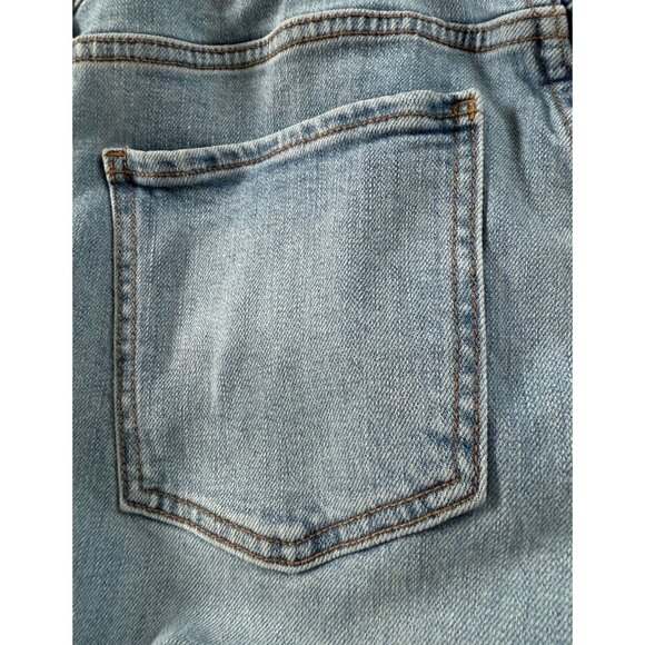 Old Navy Denim Overalls Women’s Size 8 Blue Stretch Cotton Straight Leg Casual - Picture 12 of 14